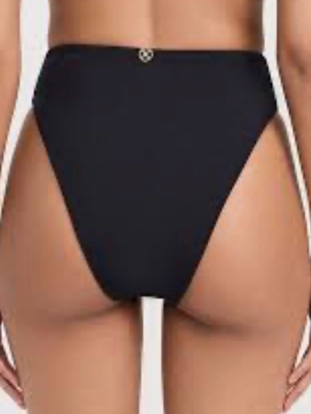 ViX Paula Hermanny Solid Gigi Hot Pants Bikini Bottom - Black - NWT